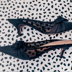 Who What Wear Kitten Polka Dot Heels